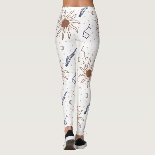 Celestial Star Floral Theme Leggings (Achterkant)