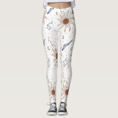 Celestial Star Floral Theme Leggings (Voorkant)