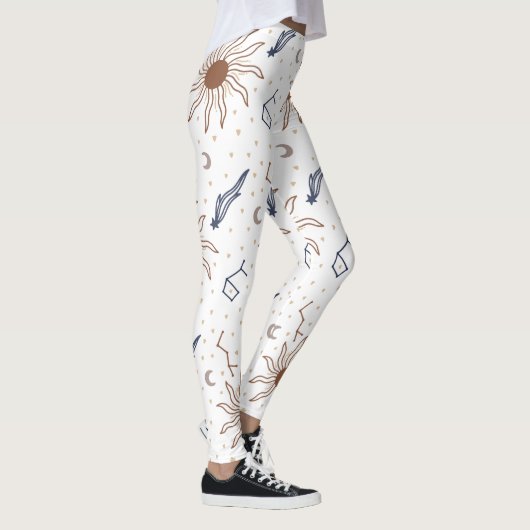 Celestial Star Floral Theme Leggings (Rechts)