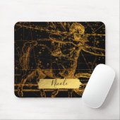 Celestial Star Map Astrological Gold Sagittarius Muismat (Met muis)
