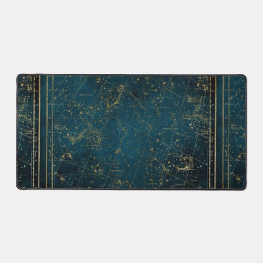 Celestial star map constellation blue gold Melkweg Bureaumat (Voorkant)