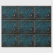 Celestial star map constellation blue gold Melkweg Cadeaupapier (Vlak)