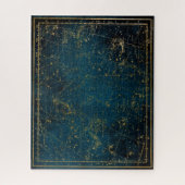 Celestial star map constellation blue gold Melkweg Legpuzzel (Verticaal)