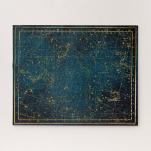 Celestial star map constellation blue gold Melkweg Legpuzzel