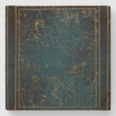 Celestial star map constellation blue gold Melkweg Stenen Onderzetter (Voorkant)