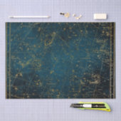 Celestial star map constellation blue gold Melkweg Tissuepapier (Craft)