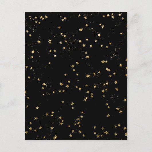 Celestial Star Moon Budget Verjaardag Uitnodiging (Achterkant)