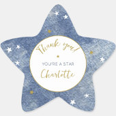 Celestial Star Waterverf Gepersonaliseerd Dank U Ster Sticker