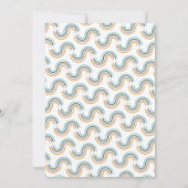 Celestial Star Yellow Blue Modern Bat Mitzvah Kaart (Achterkant)