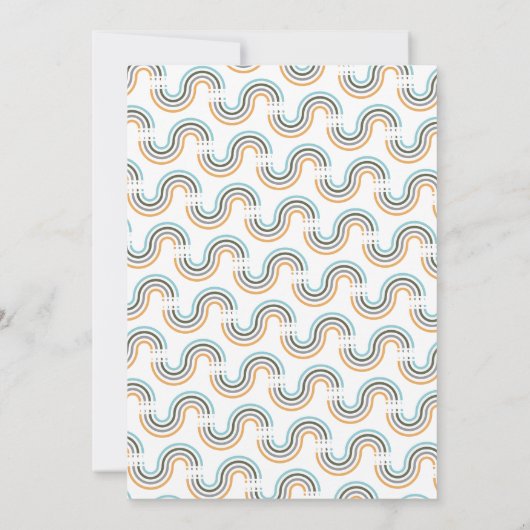 Celestial Star Yellow Blue Modern Bat Mitzvah Kaart (Achterkant)