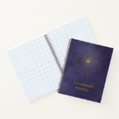 Celestial Starburst Blue Personalized Journal Notitieboek (Binnen)