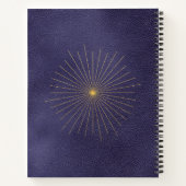 Celestial Starburst Blue Personalized Journal Notitieboek (Achterkant)