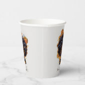 Celestial Starry Afro Woman Papieren Bekers (Rechts)