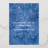 Celestial starry bruiloft nodigartsy folie inv folie uitnodiging (Achterkant)