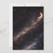 Celestial Starry Night Wedding Invitation Kaart (Achterkant)