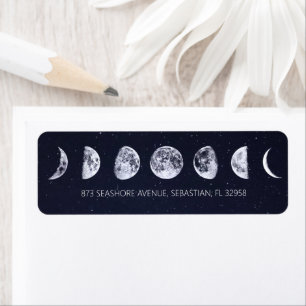 Celestial Starry Sky Moon Phases Wedding Etiket