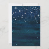 Celestial Starry Sky Swirls Baby shower Invitation Kaart (Achterkant)