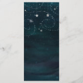 Celestial Starry Sky Swirls & Stars Menu Programma (Achterkant)