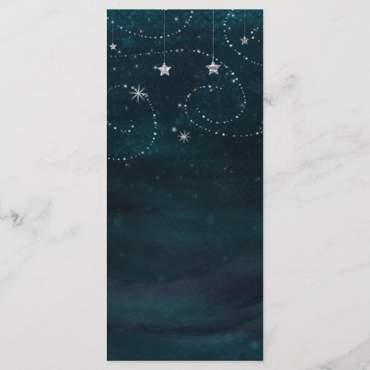 Celestial Starry Sky Swirls & Stars Menu Programma (Achterkant)