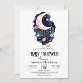 Celestial Starry Stars Baby shower Kaart (Voorkant)