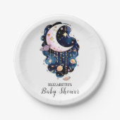 Celestial Starry Stars Baby shower Papieren Bordje (Voorkant)