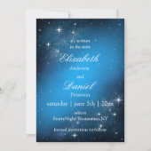 Celestial StarryNight Save the Date Wedding Invite (Voorkant)