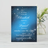 Celestial StarryNight Save the Date Wedding Invite (Staand voorkant)