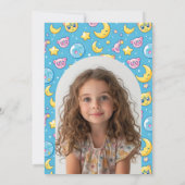 Celestial Stars and Moon Kids Verjaardagsfeest Kaart (Achterkant)