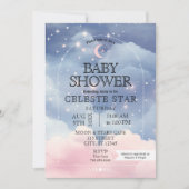 Celestial Stars Baby shower Invitation Kaart (Voorkant)