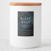 Celestial Stars Blue Candle Wax Melt 3x2" Label Voedselcontainer Etiket (Voorkant)