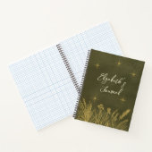 Celestial Stars Casual Script gepersonaliseerd gro Notitieboek (Binnen)
