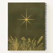 Celestial Stars Casual Script gepersonaliseerd gro Notitieboek (Achterkant)