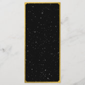Celestial Stars Crescent Moon Zwart Goud Bruiloft Menu (Achterkant)