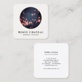 Celestial Stars Energy Healer Cosmos Vierkante Visitekaartje (Voorkant / Achterkant)