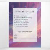 *~* Celestial Stars Foto Logo QR Trifold Brochure Drieluik Kaart (Binnenkant midden)