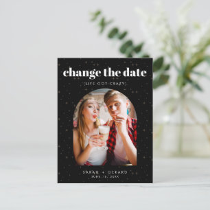 Celestial Stars Foto Verander datum Aankondigingskaart