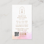 Celestial Stars Hair Stylist Salon | Roze goud Visitekaartje (Achterkant)