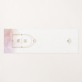 Celestial Stars Monogram Initiaal Blush Pink Gold Yogamat (Voorkant (horizontaal))
