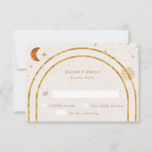  Celestial Stars Moon RSVP Response Kaart (Voorkant)