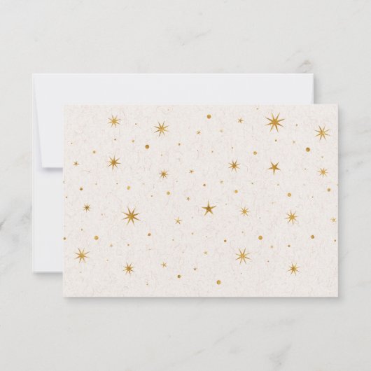  Celestial Stars Moon RSVP Response Kaart (Achterkant)