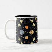 Celestial Stars & Planets Mug Tweekleurige Koffiemok (Links)