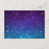 Celestial Stars Script Wedding Accommodations Informatiekaartje (Achterkant)