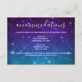 Celestial Stars Script Wedding Accommodations Informatiekaartje