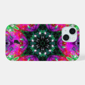 Celestial Stellar Kaleid iPhone 15 Case (Achterkant horizontaal)