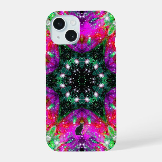 Celestial Stellar Kaleid iPhone 15 Case (Achterkant)