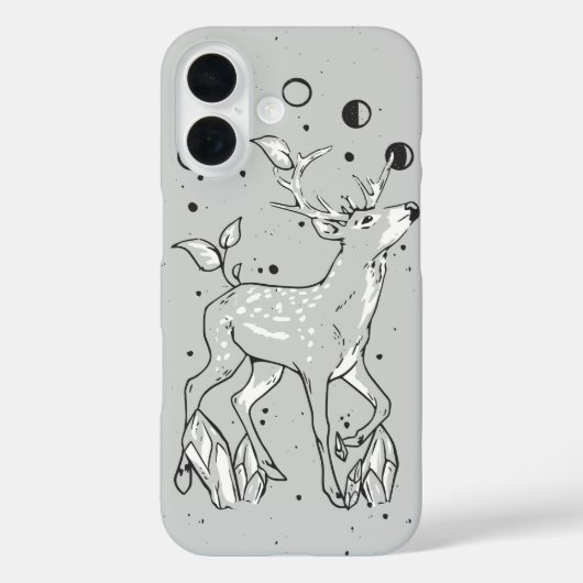 Celestial Step – Botanisch hert met maanfasen Case-Mate iPhone Case (Achterkant)