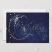 Celestial sterren Elegante foto avond bruiloft Save The Date (Achterkant)