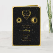 Celestial Sterren Maan Bruiloft Orde van Service Programma (Voorkant)