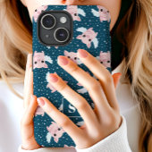 Celestial Sterren Vliegende Varkens Monogrammed Case-Mate iPhone Case