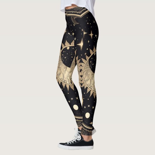 Celestial Sterren Zon Maan Leggings (Links)